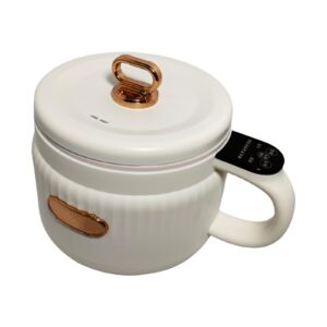 bothyi small rice cooker electric pot 1.6l electric cooker personal rice maker nonstick noodle cooker for 1-3 people apartment stews, beige