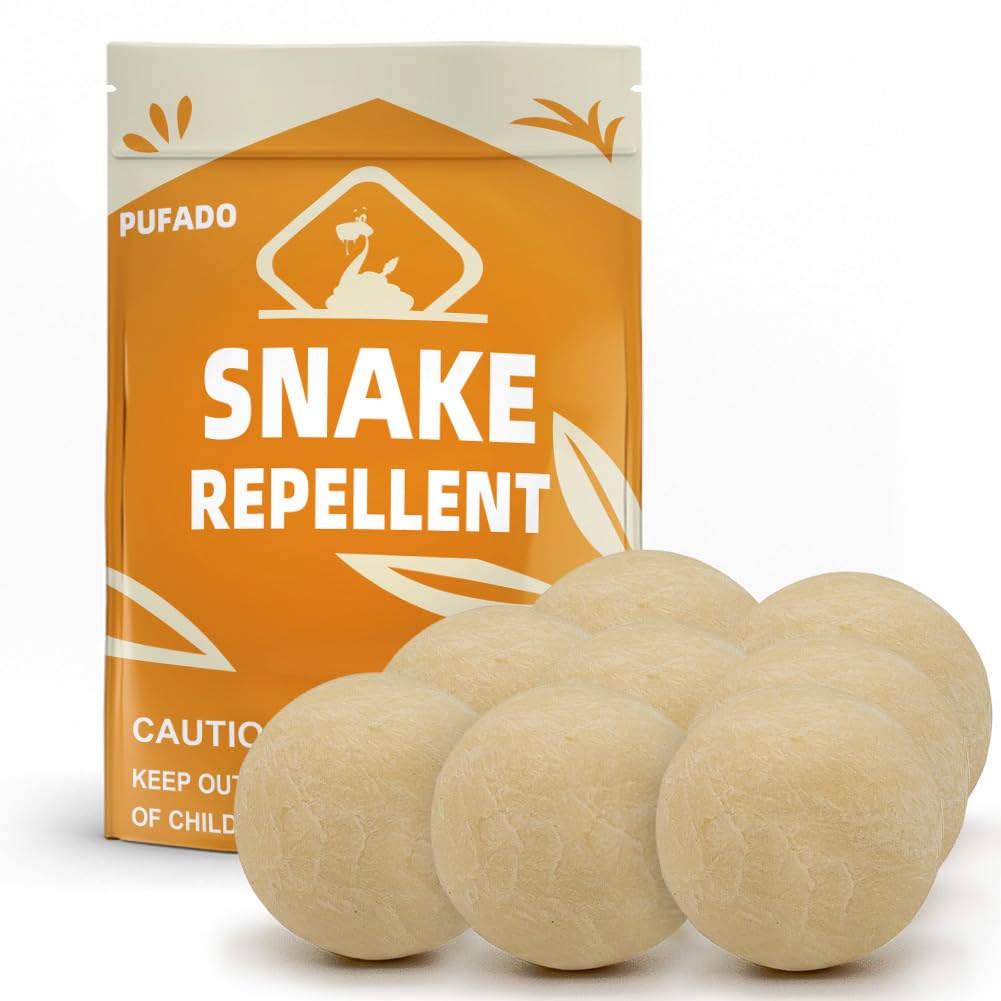 Pufado Snake Repellent for Yard Powerful, Keep Snake Away Repellent for Outdoors, Snake Repellant for Outdoors Pet Safe, Yard Snake Out Repellant, Snake Deterrent Indoor and Home Effectively-8 Pack