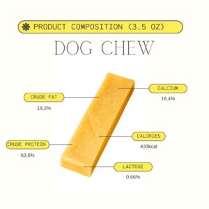 Himalayan Dog Chew Size M, 3 Pieces, 100% Natural, Long Lasting, Gluten Free, Healthy & Safe Dog Treats, Lactose & Grain Free, Protein Rich, Dogs from 11 to 22 Lbs, Dental Treat