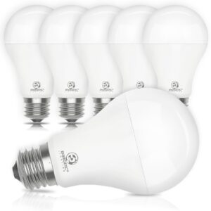 e energetic lighting 6 pack 150 watt led light bulb, super bright a21 daylight 5000k, non-dimmable, 2300lm led bulb, high lumen light bulbs, e26 base, ul listed