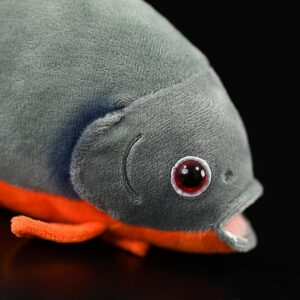 Nohito Piranha Fish Stuffed Animal Piranha Plush Toy Realistic Stuffed Fish Animals Plushie Pillow Doll Kids Gifts 8.7 Inches