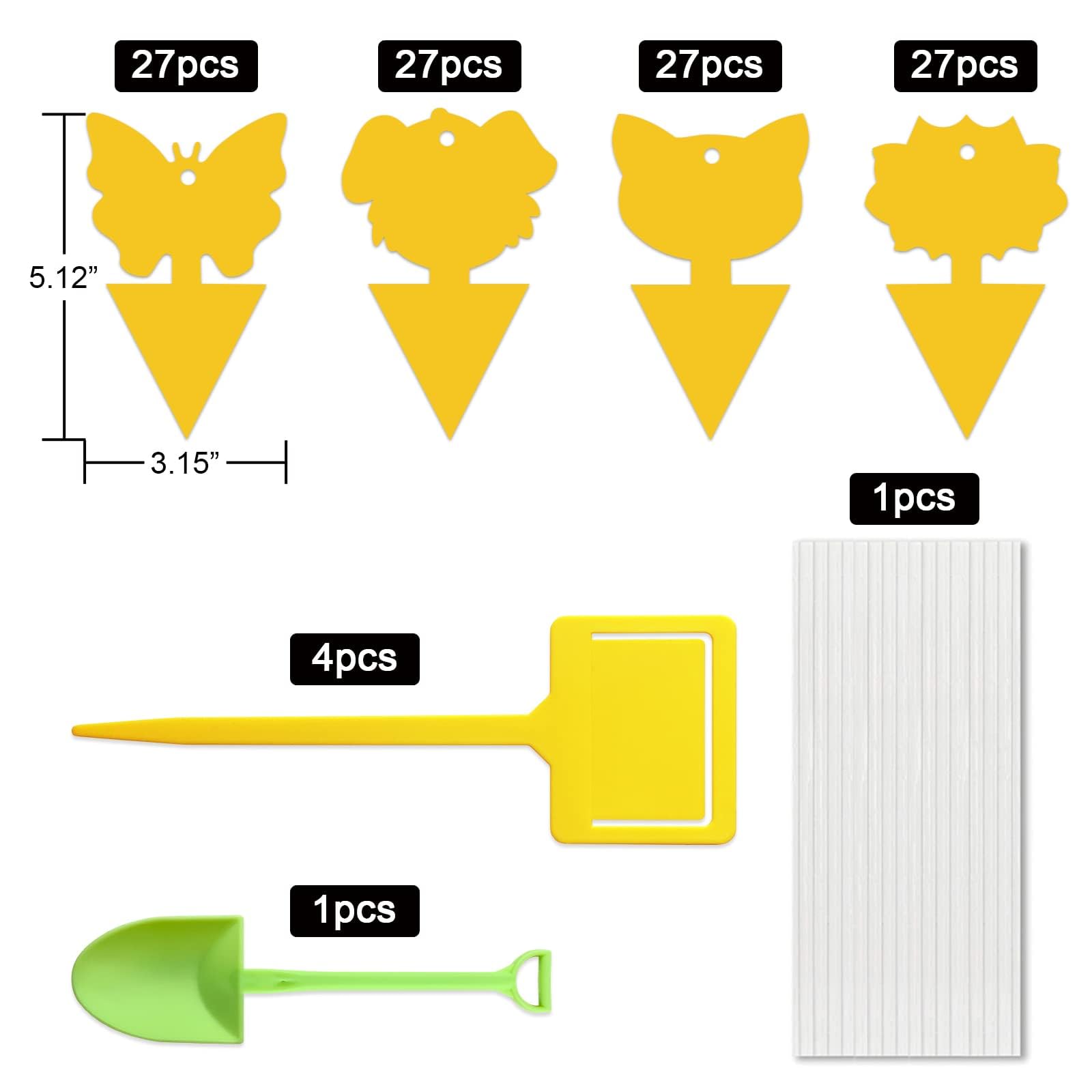 108 Pieces Sticky Fruit Fly Trap,Dual-Side Fruit Fly and Fungus Gnat Sticky Catcher Trap for Indoor Outdoor Fruit Fly,Fungus Gnats,Mosquito,Flying Insect Bug Pest,White Flies (Yellow-108 pcs)