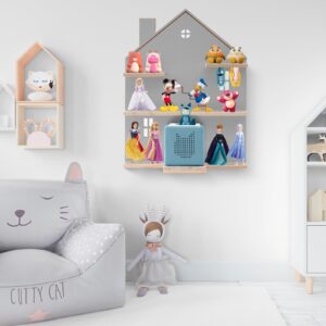 YUXSM Tonie Shelf House for Toniebox,Toniebox Storage for Compatible with Tonie Accessories, Tonie Characters and Tonie Figures,Display Collection, Display Dolls(Grey)