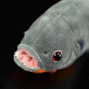 ZCPACE 8.7'' Realistic Piranha Fish Stuffed Animal Piranha Fish Plush Cute Stuffed Fish Plushie Pillow Doll Toy Kids Gifts