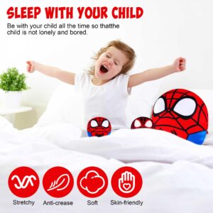 Hevano 3 in 1 Spider Plush Pillow, Super Soft Stuffed Animal Toys for Kids Adults, Plush Pillow Home Decorations, Spider Mommy Stuffed Animal Toys with 2 Babies in her Tummy