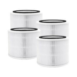 reinlichkeit hepa 14 replacement filter compatible with puro 240 air purifier, 3-in-1 true hepa filter replacement, model 14, 4 pack