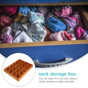 DEARMAMY 20 Compartment Wooden Storage Box Stable Practical Underwear Storage Case Socks Organizer Sundries Container Storage Box for Socks Panties