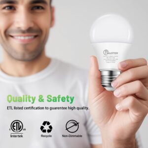 JIANGSILING A19 LED Light Bulb, 75W Equivalent LED Bulb, 11W 5000K Daylight, 1100 Lumens, Non-Dimmable Light Bulbs, CRI 85+, No Flicker E26 Base Bulbs for Home Office, 6-Pack