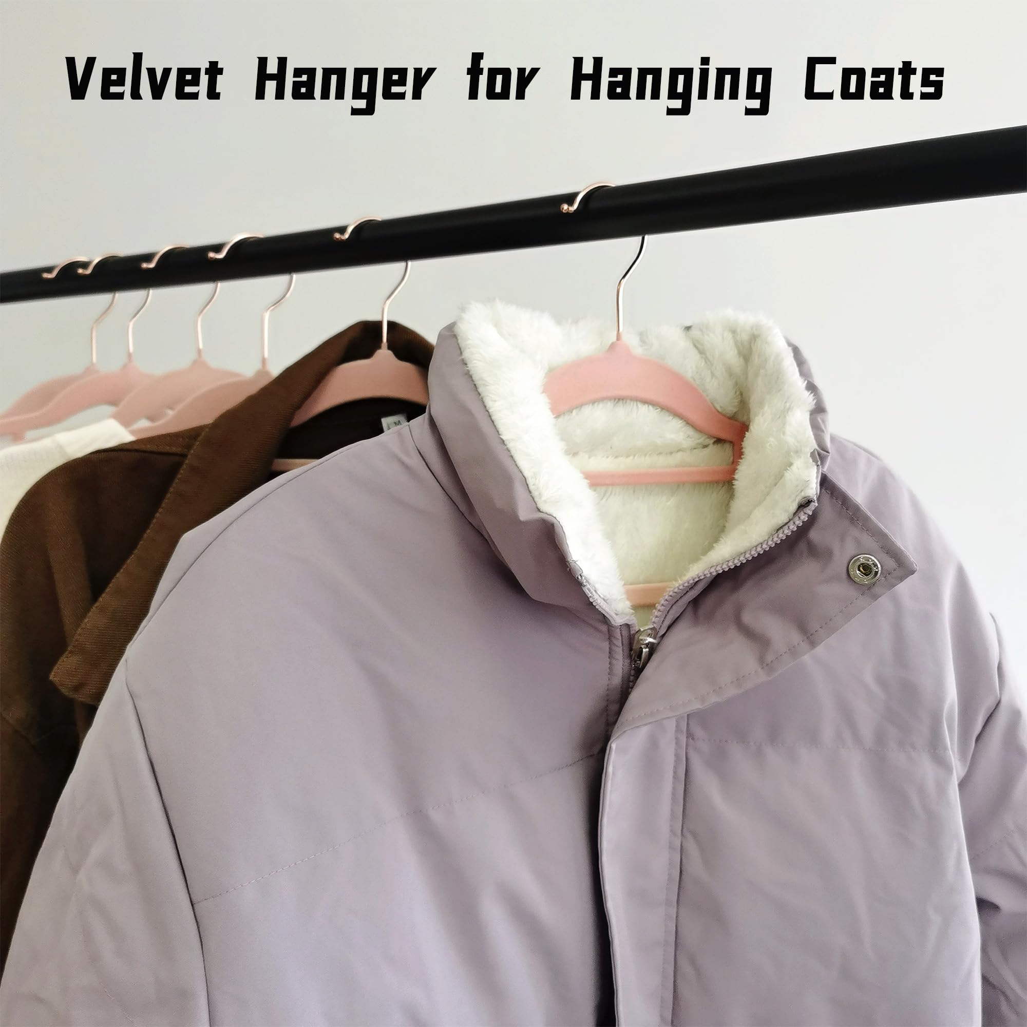 BGRQRIQ Pink Velvet Hangers 30 Pack,Clothes Hangers Velvet,Hangers Space Saving,Velvet Hangers Non Slip,Coat Hanger,Shirt Hangers,Adult Hangers 16.5 in with Tie Bar for Coat,Shirt (Pink, 30)