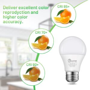 JIANGSILING A19 LED Light Bulb, 75W Equivalent LED Bulb, 11W 5000K Daylight, 1100 Lumens, Non-Dimmable Light Bulbs, CRI 85+, No Flicker E26 Base Bulbs for Home Office, 6-Pack