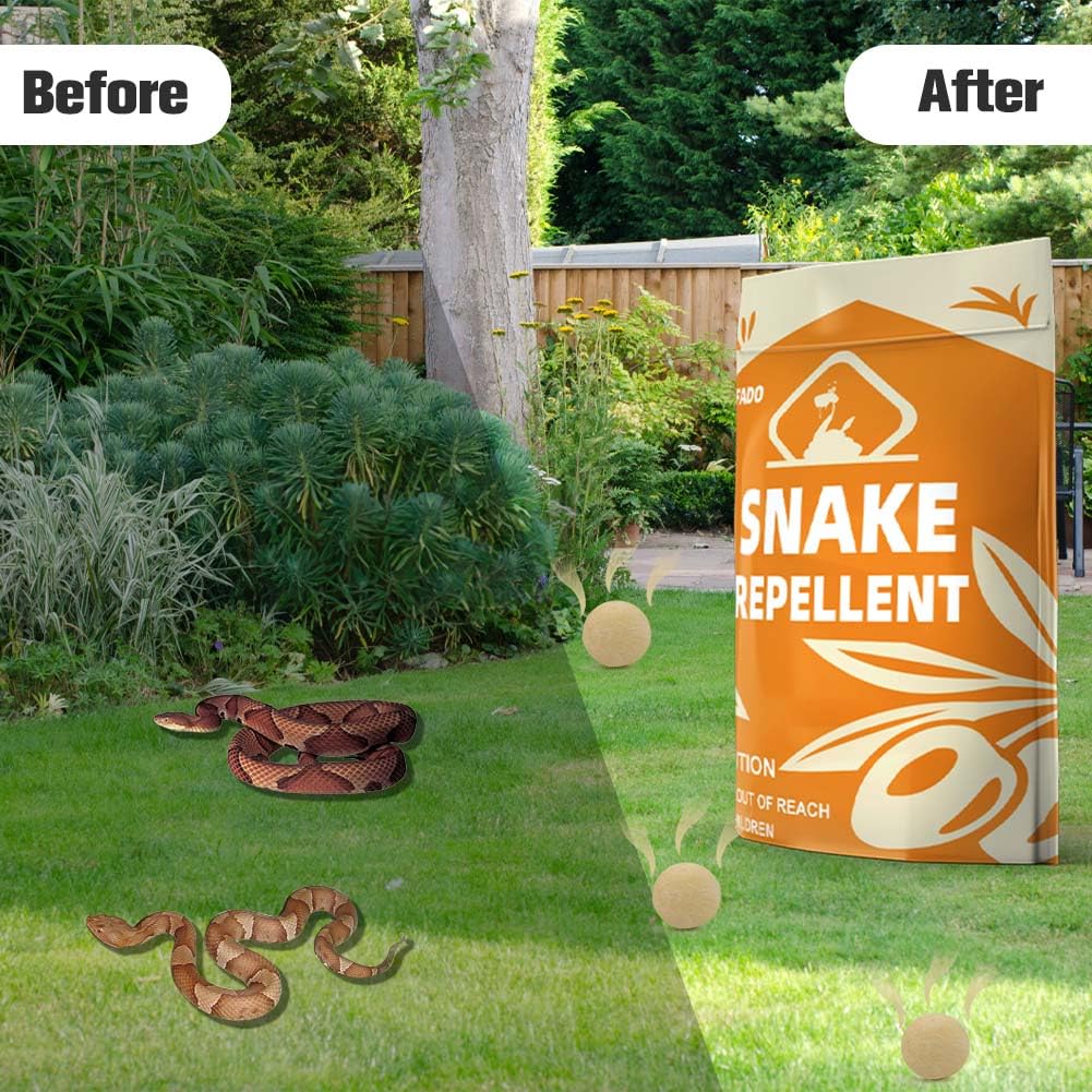 Pufado Snake Repellent for Yard Powerful, Keep Snake Away Repellent for Outdoors, Snake Repellant for Outdoors Pet Safe, Yard Snake Out Repellant, Snake Deterrent Indoor and Home Effectively-8 Pack