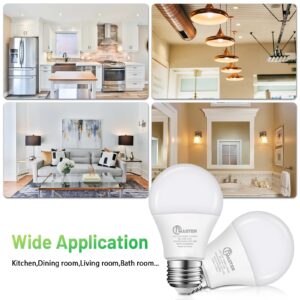 JIANGSILING A19 LED Light Bulb, 75W Equivalent LED Bulb, 11W 5000K Daylight, 1100 Lumens, Non-Dimmable Light Bulbs, CRI 85+, No Flicker E26 Base Bulbs for Home Office, 6-Pack