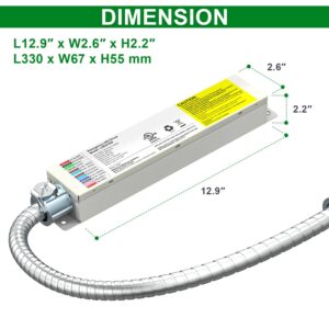 20W 150-200VDC LED Light Emergency Backup Battery, Rechargeable LED Emergency Driver for Dimmable 10-120W LED Light with External Driver, Emergency Time 90 Min. (20W- (10 Pack）)