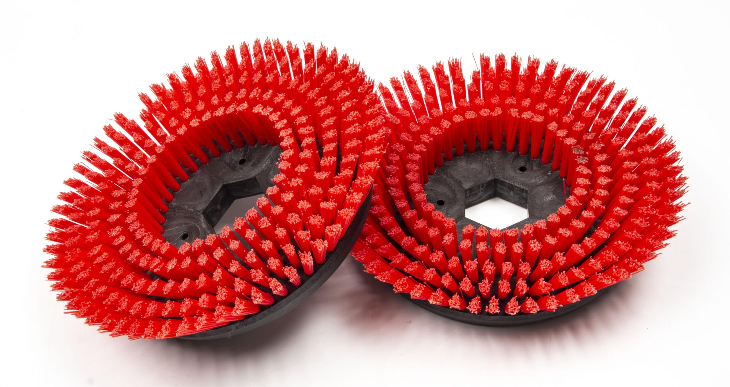 8.7" Rotary Brush with Bristles for SANITMAX SM430 Floor Scrubber Machines, Polypropylene, Red (Pack of 2)