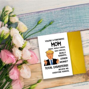 UUEFKTN Funny Birthday Card for Mom Grandma, Happy Mom Birthday Card Gift, Humor Mother Birthday Card Gift From Son Daughter, Ideal Birthday Day Gift For Mom Her Women,Funny Mother's Day