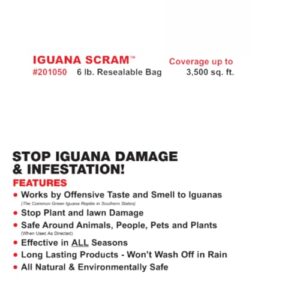 Enviro Protection Industries Iguana Scram All Natural Granular Repellent - All-Natural, Animal, People and Pet Safe Granule from Epic Repellents (6 lb Bag)