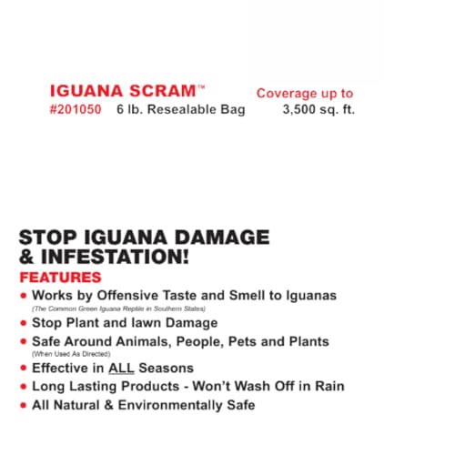 Enviro Protection Industries Iguana Scram All Natural Granular Repellent - All-Natural, Animal, People and Pet Safe Granule from Epic Repellents (6 lb Bag)