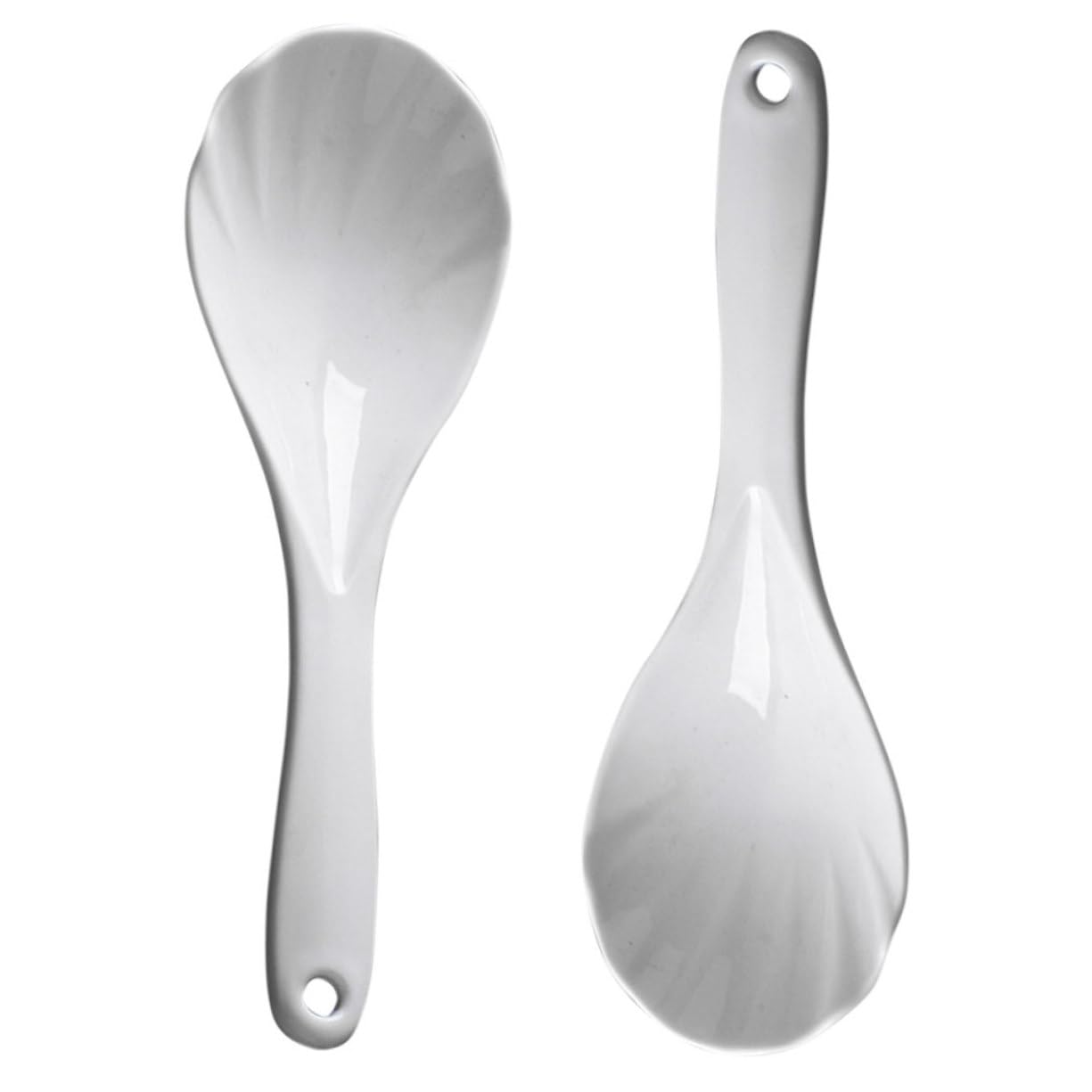 Mikinona 2pcs Rice Spoon Rice Paddle Spoon Convenient Rice Spatula Reusable Rice Paddle Compact Rice Scooper Convenient Rice Paddle Non-stick Spoons Rice Cooker White Pp Household