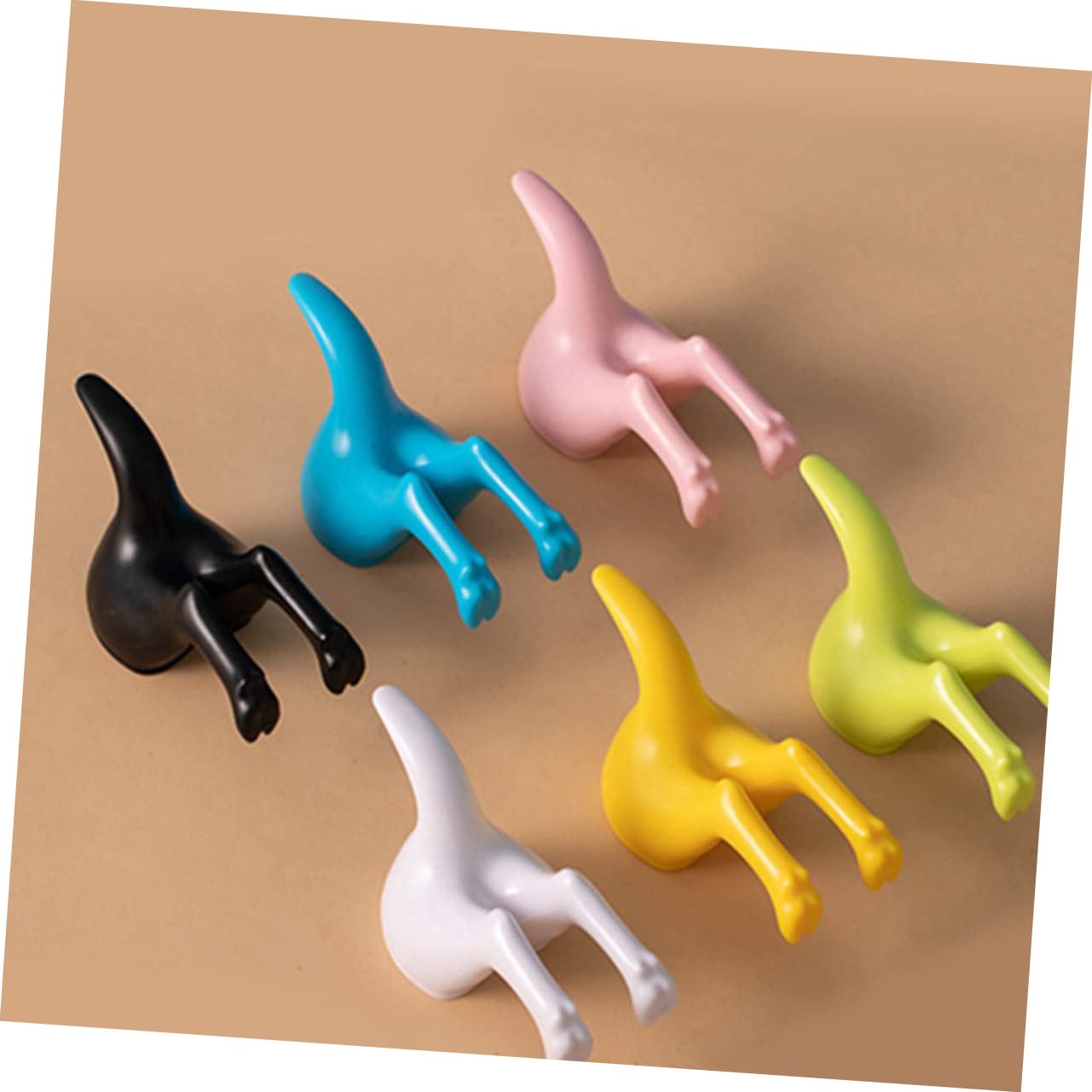 5pcs Tail Decorative Hook Dog Bum Coat Hook Punch Storage Pothook Jacket Hanger Kitchen Hook Wall Hangers Heavy Duty Belt Hanger Dog Tail Hooks Iron Metal Towel Rack