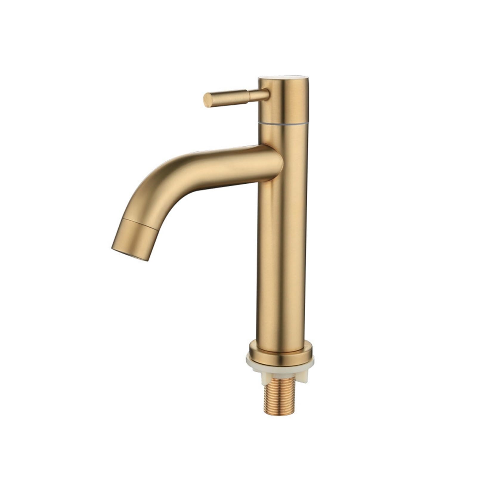 Golden Bathroom Basin Single Hole Cold Handle Shower Head Faucet Bath for Kitchen Sink Water Tap SUS304 Toilet Hardware (Color : High)