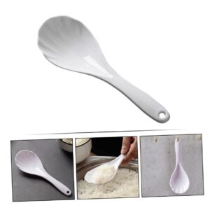 Mikinona 2pcs Rice Spoon Rice Paddle Spoon Convenient Rice Spatula Reusable Rice Paddle Compact Rice Scooper Convenient Rice Paddle Non-stick Spoons Rice Cooker White Pp Household