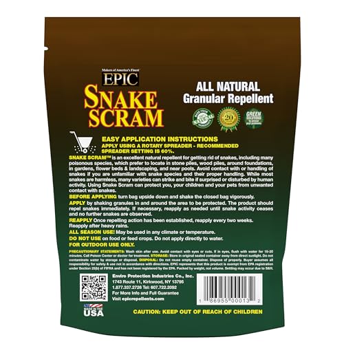 Snake Scram All Natural Granular Repellent - All-Natural, Animal, People and Pet Safe Granule from EPIC Repellents (6 lb)