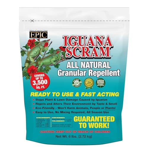 Enviro Protection Industries Iguana Scram All Natural Granular Repellent - All-Natural, Animal, People and Pet Safe Granule from Epic Repellents (6 lb Bag)