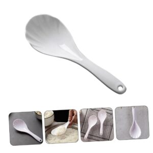 Mikinona 2pcs Rice Spoon Rice Paddle Spoon Convenient Rice Spatula Reusable Rice Paddle Compact Rice Scooper Convenient Rice Paddle Non-stick Spoons Rice Cooker White Pp Household