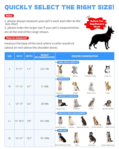 Soft Dog Cone Recovery Collars & Cones After Surgery for Medium Large Dogs, Comfy Ecollars to Stop Licking, Adjustable, Dog Ecollars for Recovery Plastic: Superior Support Fabric: Soft Comfort