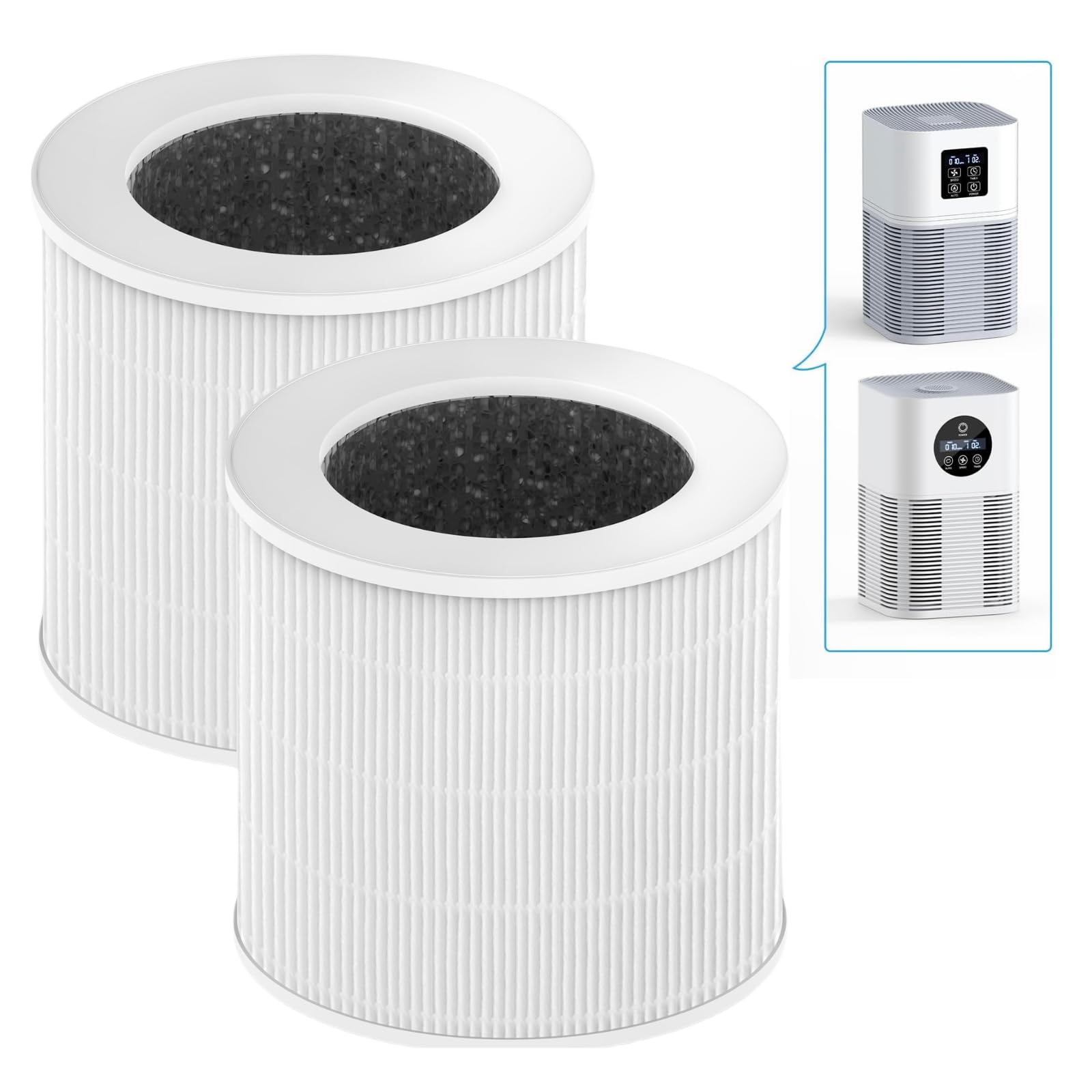 A1 Air Purifier Filters Compatible with VEWIOR Air Purifier A1 A1W HQSC-50 HQKJ-80, AMEIFU AP01W, KOIOS HQKJ-50 & Tailulu PUR0003, 3-in-1 Filter H13 True HEPA Air Purifier Replacement Filter, 1 Pack