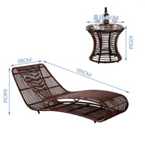 FANCUF Garden Patio Furniture 7-Piece PE Vine Cut Upholstered Sofa Set Outdoor Sofa Type Appearance