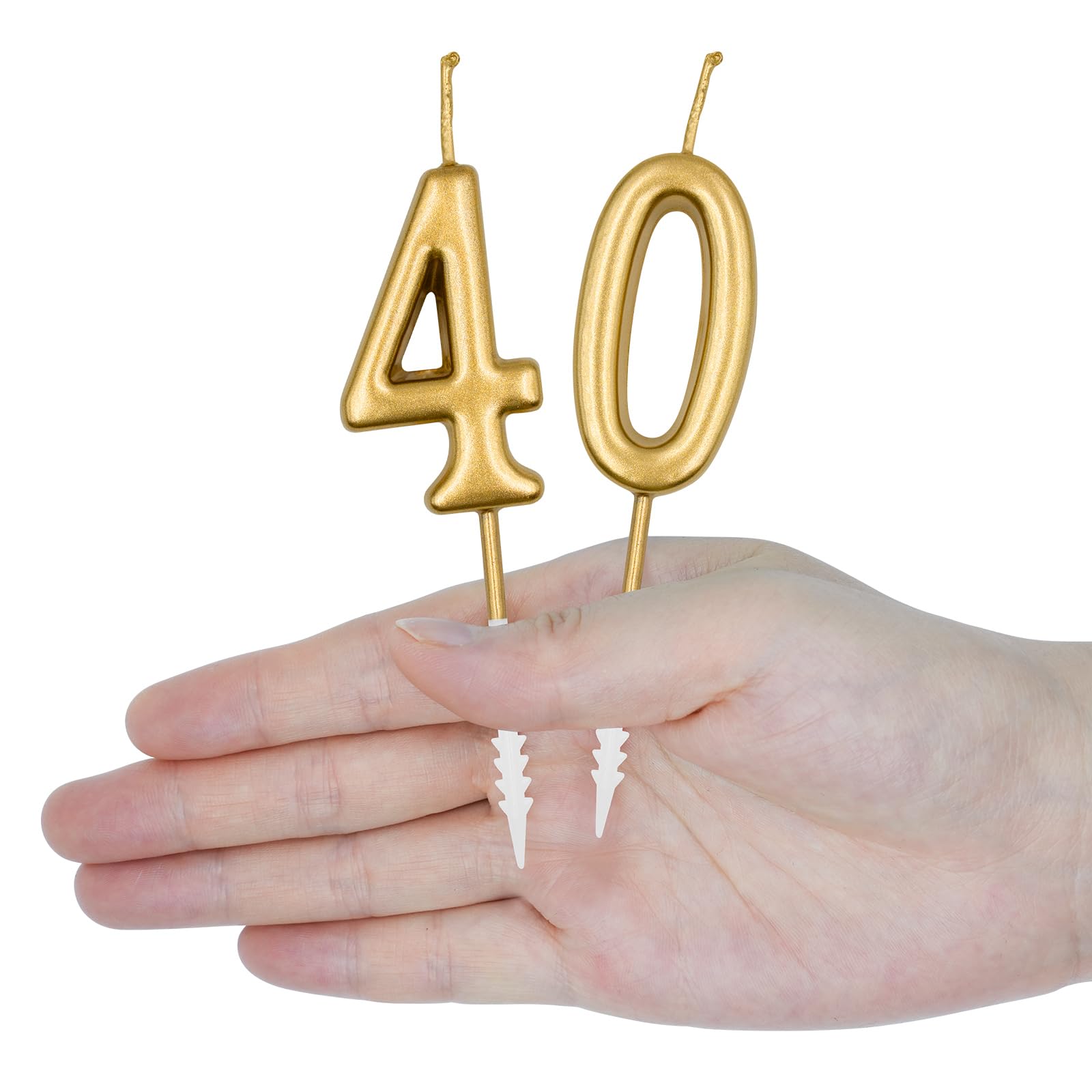 70th Birthday Candles, Champagne Gold Number 70 Candle for Cake, Happy Birthday Cake Topper Decoration for Birthday Anniversary Celebration Party Supplies