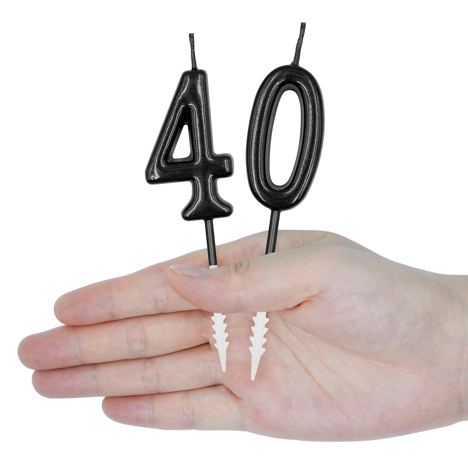 30th Birthday Candles, Black Number 30 Candle for Cake, Happy Birthday Cake Topper Decoration for Birthday Anniversary Celebration Party Supplies