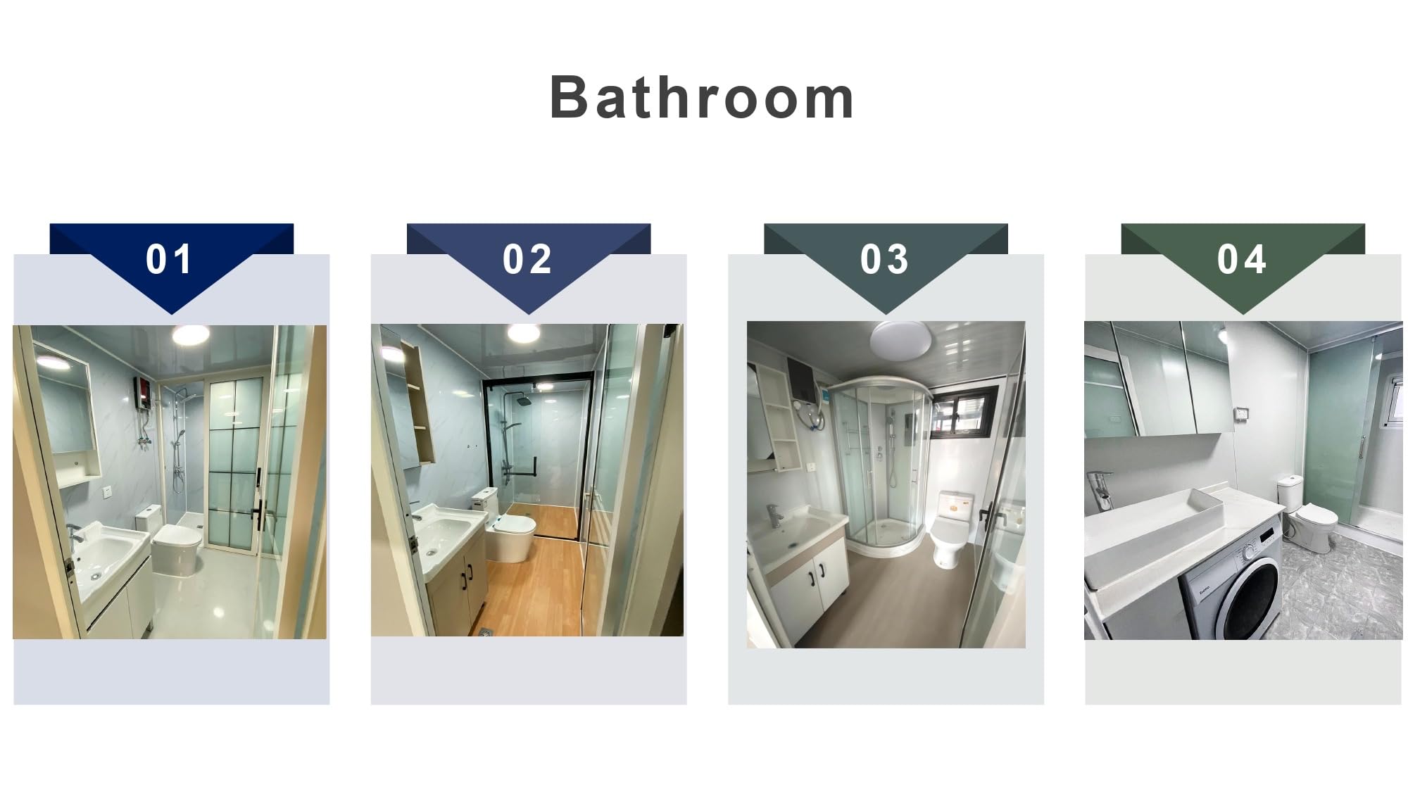 Generic 40x20ft Portable Prefabricated Tiny Home: Expandable Plastic Prefab House for Hotel, Booth, Office, and More - Complete with Restroom