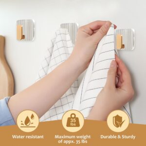 Jabal Premium Heavy Duty Adhesive Acrylic Hooks Set of 5 Hooks with 5 Extra Stick Pads | Damage-Free Hanging | Multiple Uses | Transparent and Stylish