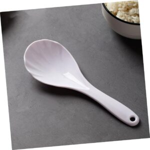 Mikinona 2pcs Rice Spoon Rice Paddle Spoon Convenient Rice Spatula Reusable Rice Paddle Compact Rice Scooper Convenient Rice Paddle Non-stick Spoons Rice Cooker White Pp Household