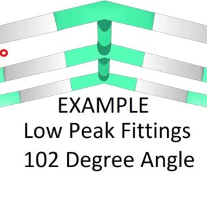 6 Leg Style Carport Canopy Pipe Fittings Low Peak Connectors with 102 Degree Angle (Choose Size) (Connects 3/4" Pipe)