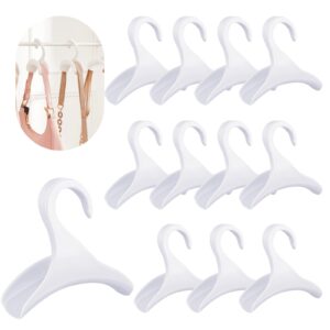 zakrafo 12 pcs purse organizer insert hanger holder handbag arch hook purse organizer for closet home storage (white)