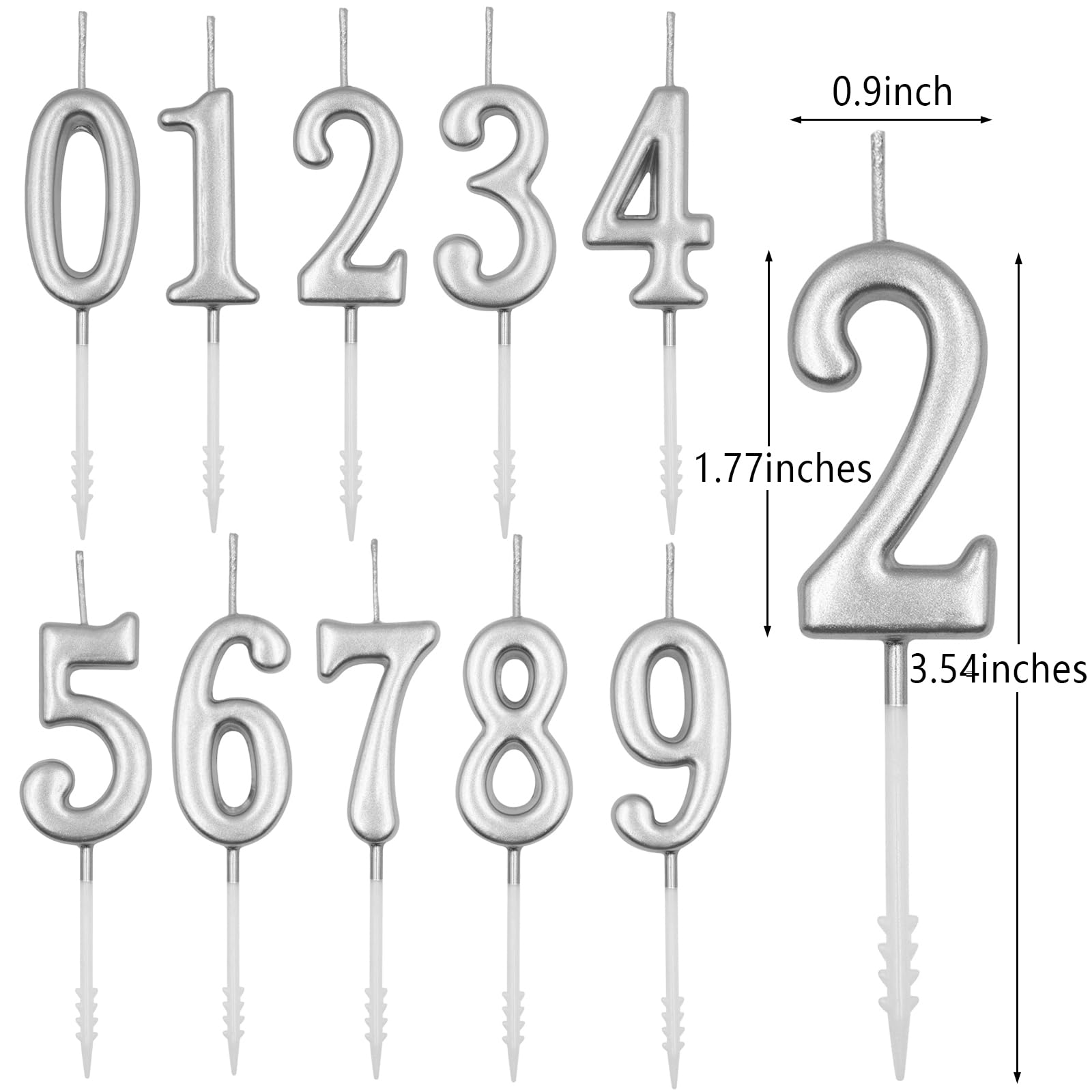 21st & 12th Birthday Candles, Silver Number 21 12 Candle for Cake, Happy Birthday Cake Topper Decoration for Birthday Anniversary Celebration Party Supplies