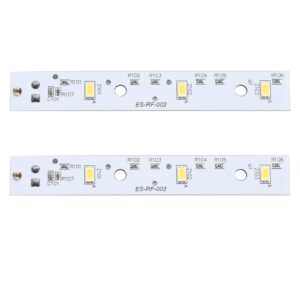 yubunt wr55x26671 refrigerator led light board is compatible with ge freezer, with replacement part numbers ps11767930, eap11767930, led3344588, ap6035586, 4468532. new upgrade (2pcs)