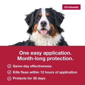 K9 Advantix Flea, Tick & Mosquito Prevention for Dogs Over 55 lbs. | Flea Drops for Extra Large Dogs | Apply Monthly | 2 Treatments