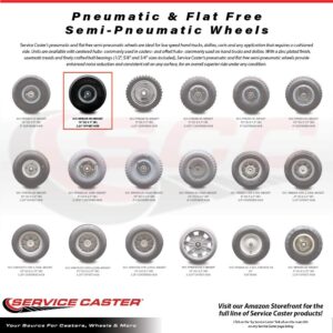 Service Caster Brand Replacement Wheel for Magliner Hand Truck Wheel 131010-10" x 3" Flat Free Hand Truck Dolly Wheel Only with a 2.25" Offset Hub and Ball Bearings - 280 lbs Capacity per Wheel