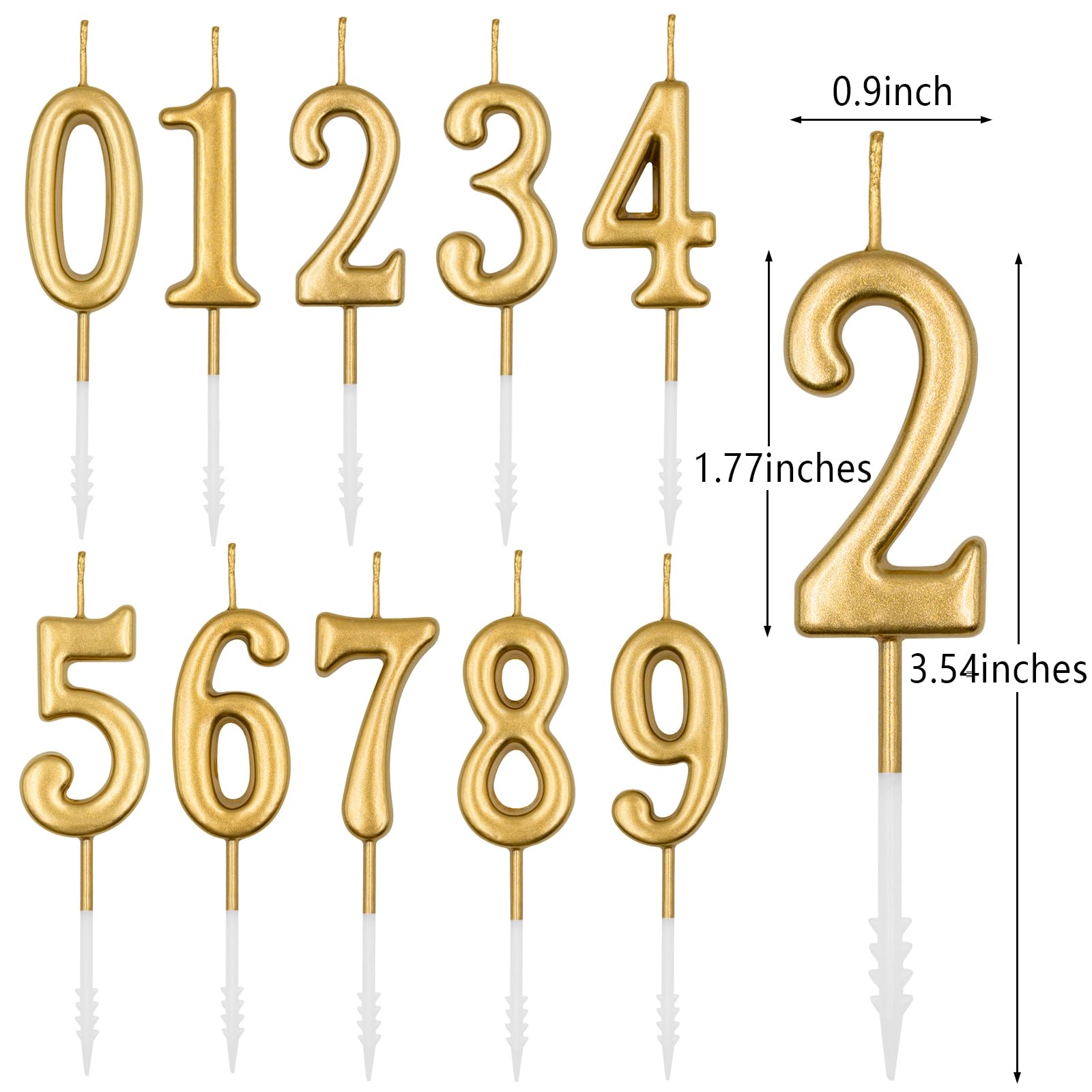 70th Birthday Candles, Champagne Gold Number 70 Candle for Cake, Happy Birthday Cake Topper Decoration for Birthday Anniversary Celebration Party Supplies