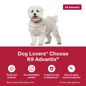 K9 Advantix Flea, Tick & Mosquito Prevention for Dogs 4-10 lbs. | Flea Drops for Small Dogs | Apply Monthly | 2 Treatments