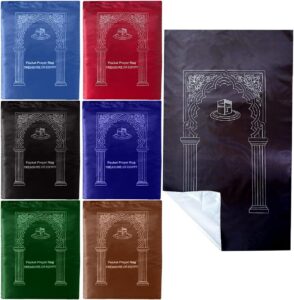 generic mini pocket portable travel prayer praying rug mat namaz carpet (8 pcs) islamic muslim gebetsteppich musallah foldable waterproof salah sajadah sajjadah gift ramadan eid random assortment