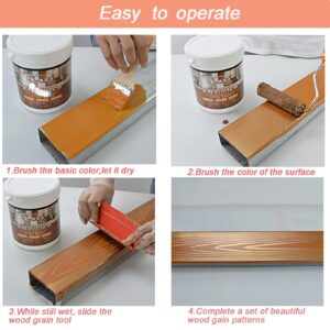 7Pcs Wood Grain Tool Set Wood Grain Painting Tool Wood Grain Roller Wood Texture Paint Tool DIY Rubber Wood Pattern Painting Roller for Wall Room Art Decoration