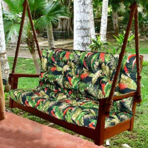 DEWQFXD Swing Replacement Cushions Waterproof Porch Swing Cushions 2-3 Seater Outdoor Swing Cushions for Outdoor Furniture 60x40 Inches