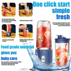 Portable Blender Powerful Personal Blender 400ml Capacity Travel Blender 6 Cutter Portable Juicer Blender with 1 Water Bottle USB Rechargeable Blender for Smoothies 1 Portable Blender