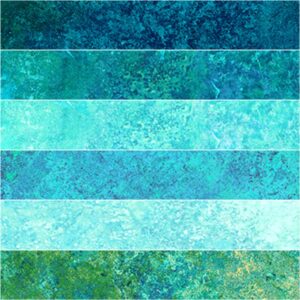 Linda Ludovico Stonehenge Gradations II Peacock Chips 42 5-inch Squares Charm Pack Northcott, Assorted, CGRAD42-66