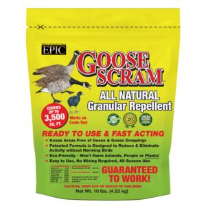 epic repellents 190100 goose scram all natural, animal, people and pet safe granular repellent, removed attribution